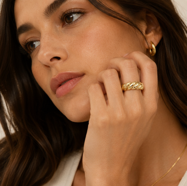 Croissant Dome Ring
