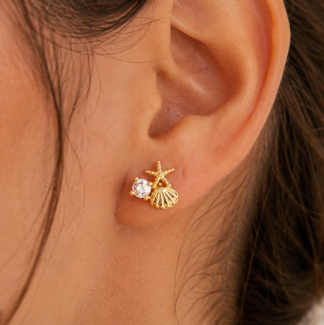 Shell & Star Earrings