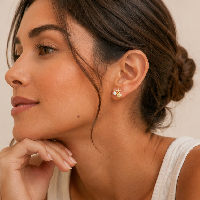 Shell & Star Earrings