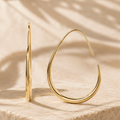Gold Teardrop Hoops