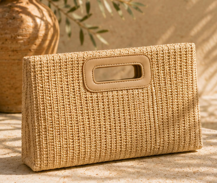 Capri Straw Clutch