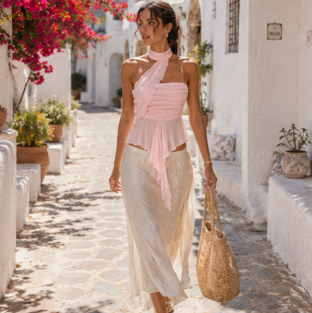 Petal Ruffle Halter