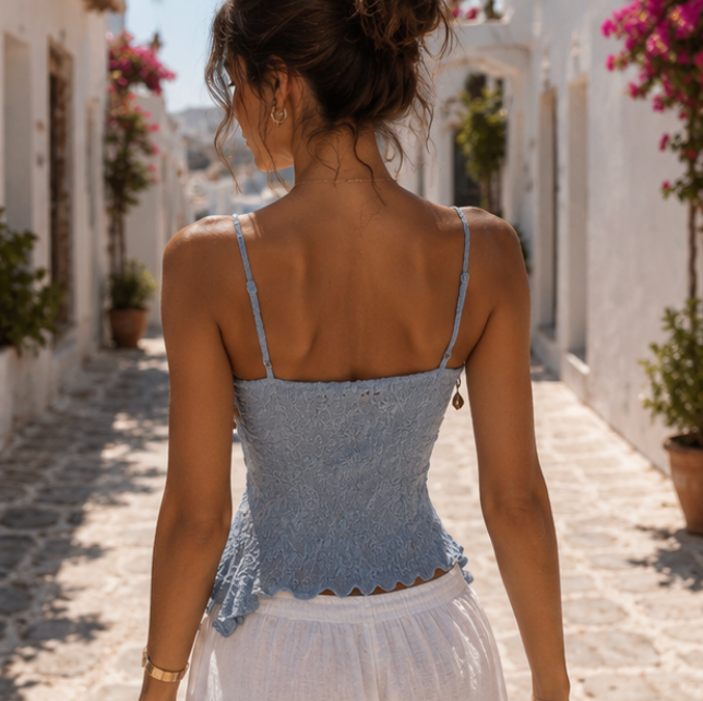 Tie-Front Ruffle Top