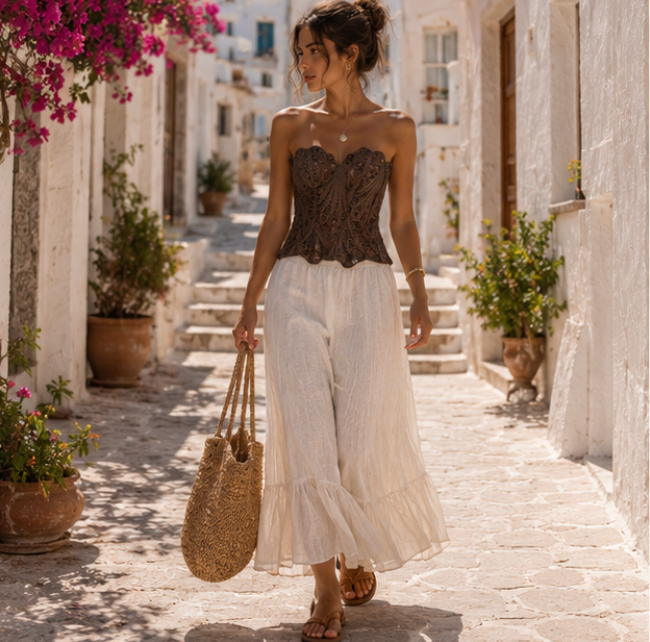 Embroidered Bustier